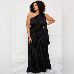 Pleated formal dress